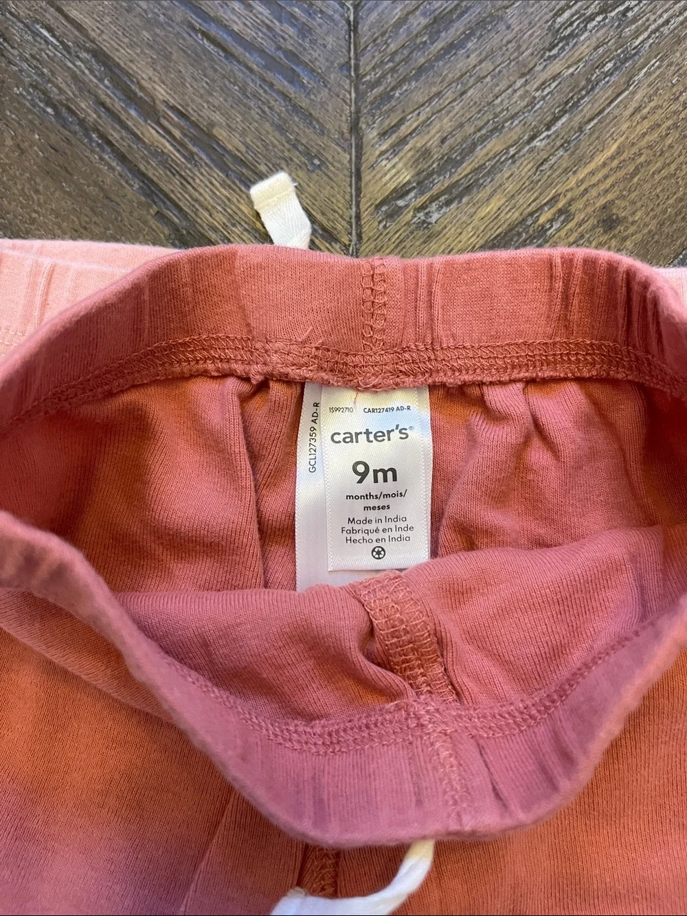 Carter's Pink & Rose Knit Jogger Pants - Set of 2